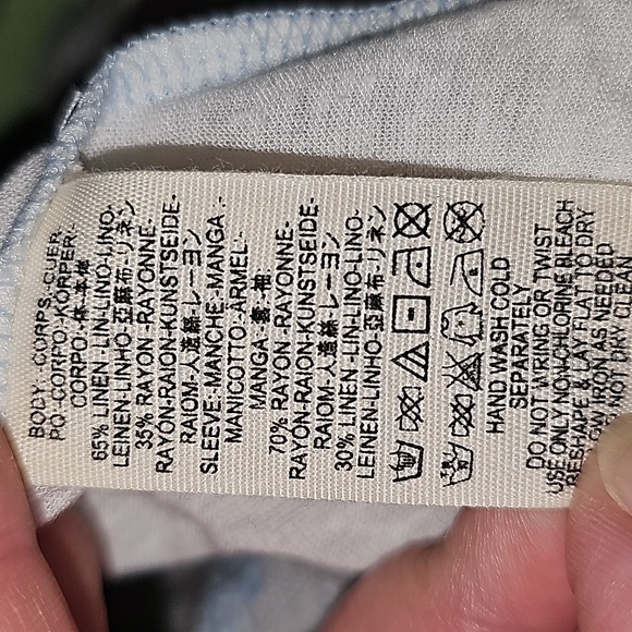 NWT Free People We the Free On My Mind Oversized V Neck Linen Blend Shirt - Picture 8 of 8